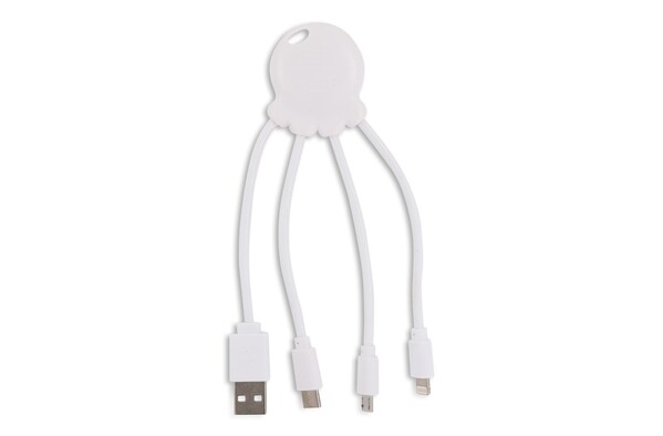 Xoopar Eco polnilni kabel, reciklirana plastika, RPET - Bela
