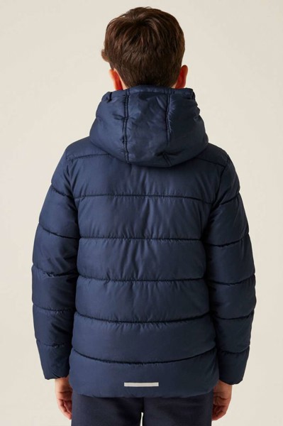 Junior Scholar Thermal Hooded Jacket - Black / Classic Red / 5/6
