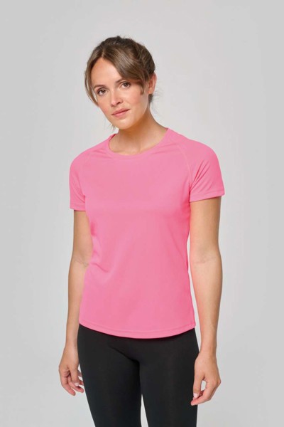 Ladies' Short-Sleeved Sports T-Shirt - White / XS
