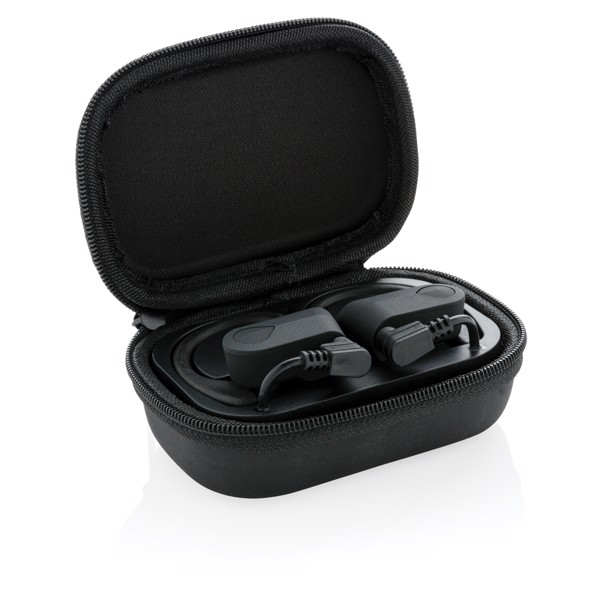 TWS sport earbuds in charging case