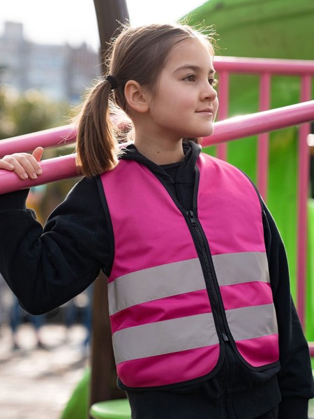 Korntex Safety Vest for Kids with Zipper "Aalborg" - White / S