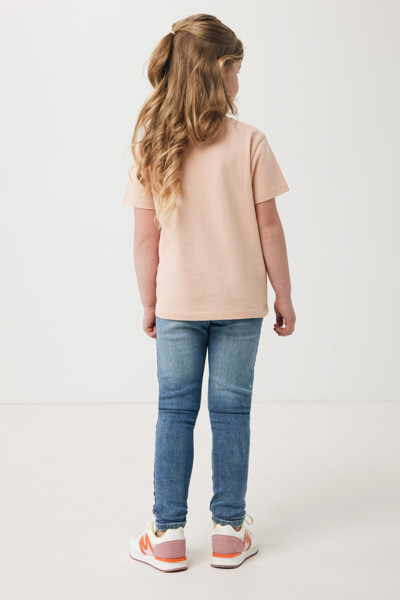 T-shirt pour enfants en coton recyclé Iqoniq Koli - Peach Nectar / 1314