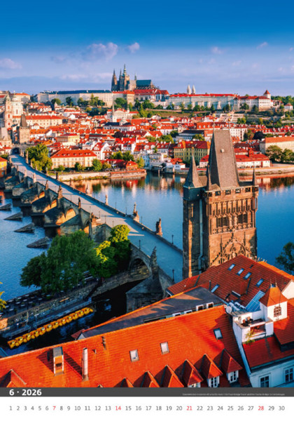 Nástěnný kalendář Praha 2026