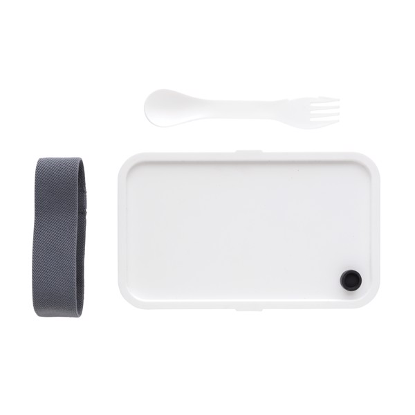 XD škatla za kosilo, spork, primerna za mikrovalovno pečico, 1,2 l - Bela