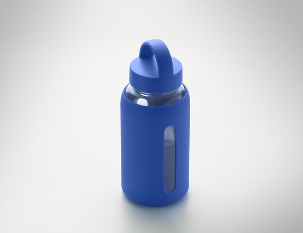 Bouteille verre borosilicate Boris - Bleu Royal