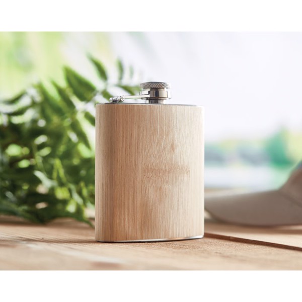 MB - Bamboo slim hip flask 170ml Hiphip