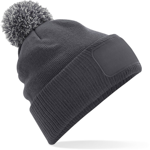 Snowstar® Patch Beanie Beechfield | B 443 - Graphite Grey / Light Grey / onesize