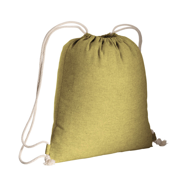 150G/M2 Recycled Cotton Drawstring Backpack - Yellow