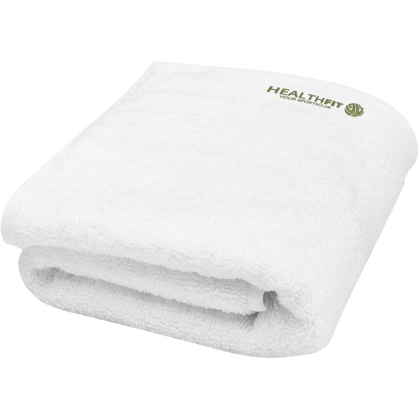 Serviette en coton 550 g/m² 50x100 cm Nora - Blanc