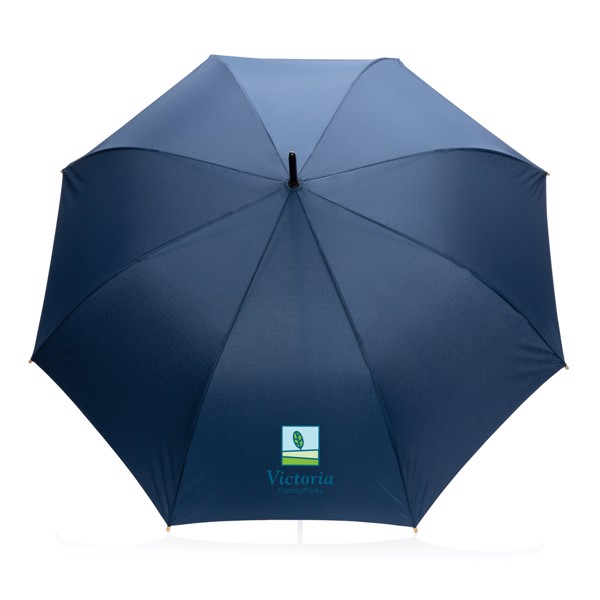 Parapluie 27" en rPET et bambou ouverture auto Impact AWARE™ - Bleu Marine
