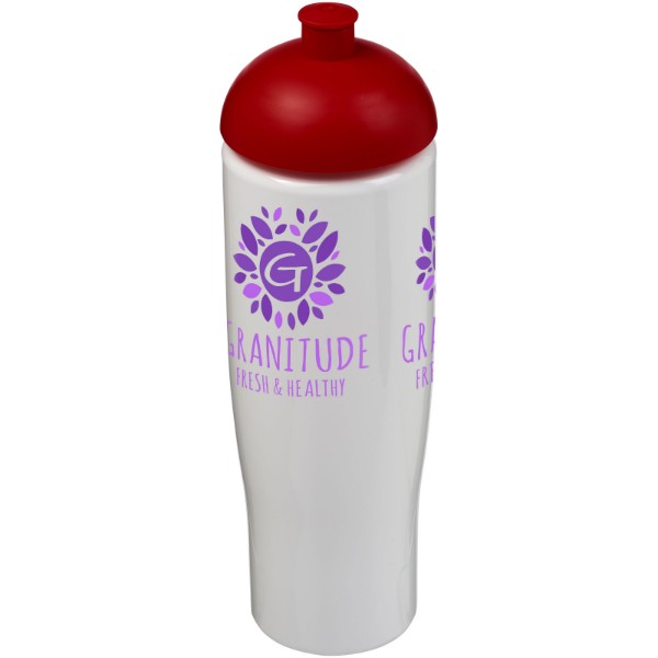 Bidon H2O Tempo® o pojemności 700 ml z wypukłym wieczkiem - Biały / Czerwony