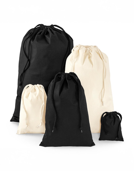 Premium Cotton Stuff Bag - Black / XS