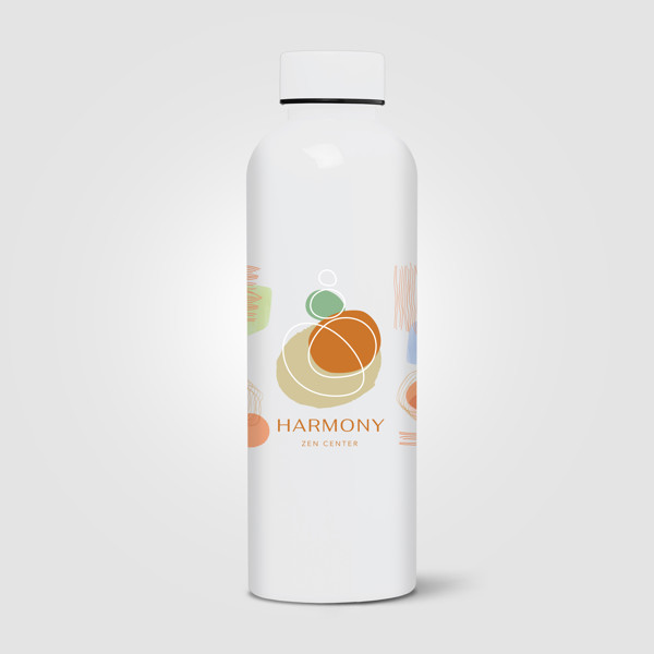 Norden rPET Glossy Monochrome Leakproof Bottle – 680ml - White / Silkscreen