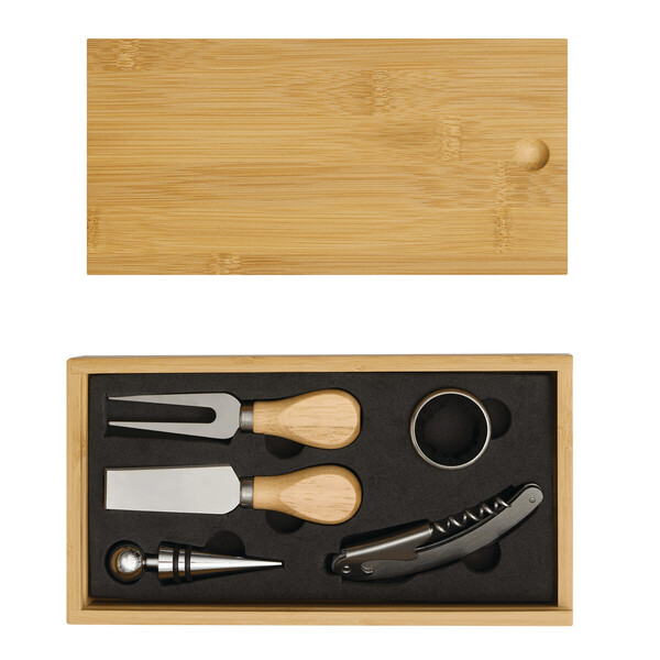 Wine And Cheese Set Bamboo Wine