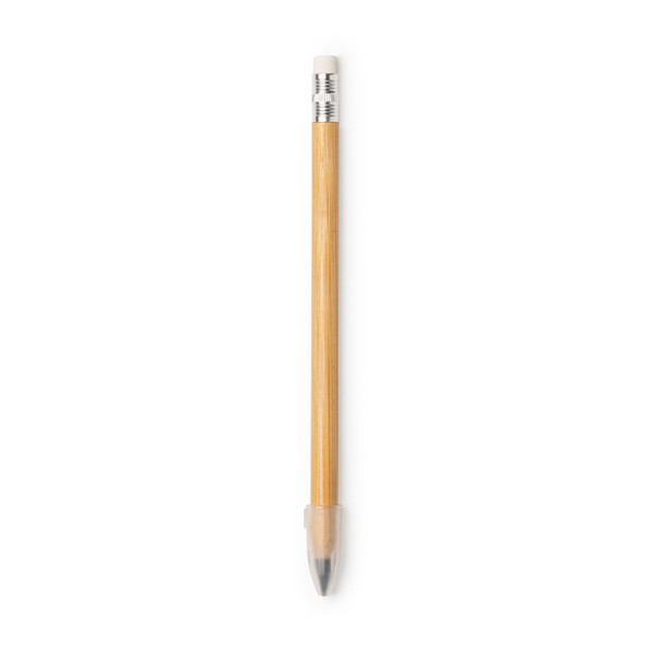 Personalised infinity pencil made of bamboo with replaceable graphite tip
