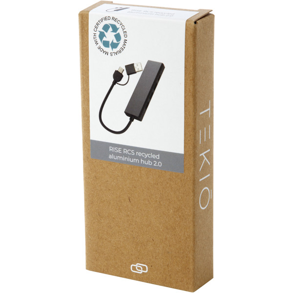 Rise RCS recycled aluminium USB 2.0 hub