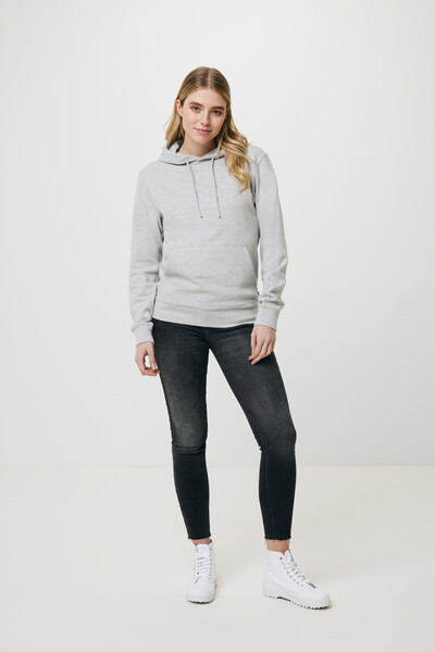 Nebarvená mikina s kapucí IQONIQ Torres z recykl. bavlny - Heather Grey / XXS