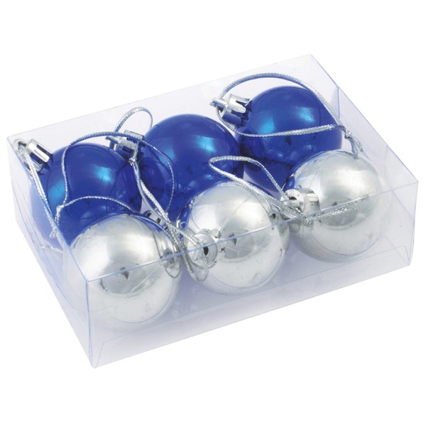 Baumkugeln Xmas Line - Blau / Silber