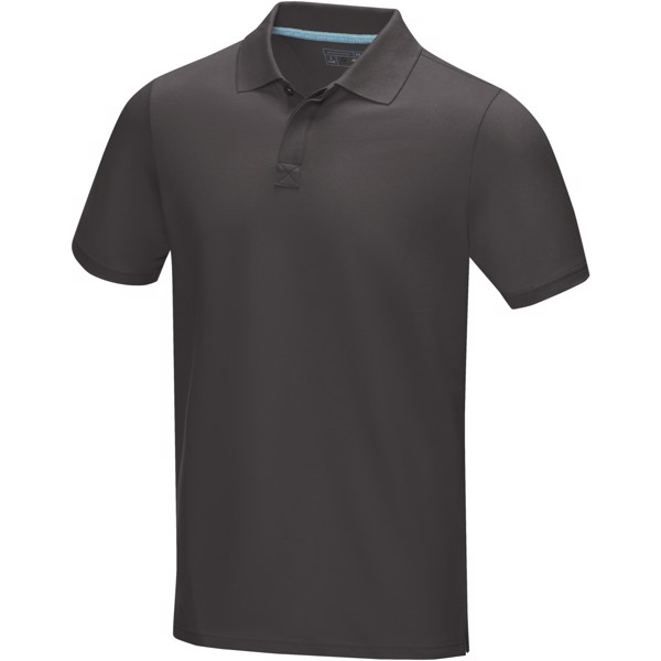 Polo para homem em material de orgânico "Graphite" - Cinza tempestade / XS
