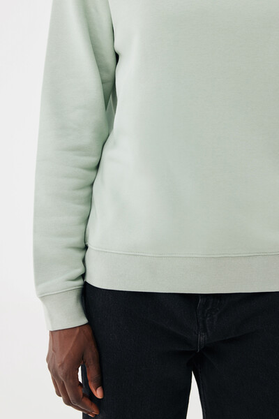 IQONIQ Toria Unisex mikina s okrúhl. výstrihom z rec. bavlny - Iceberg Green / XL
