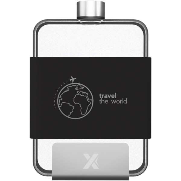 SCX.design D20 450 ml flat Tritan water bottle with silicone sleeve