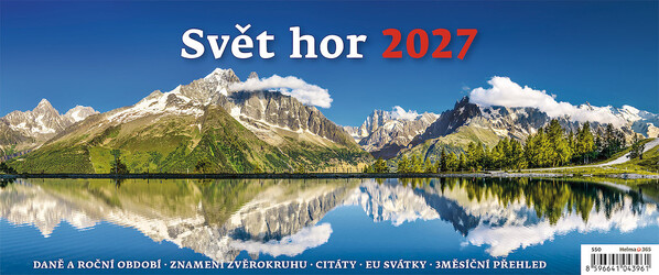 Plánovací stolní kalendář Svět hor 2027