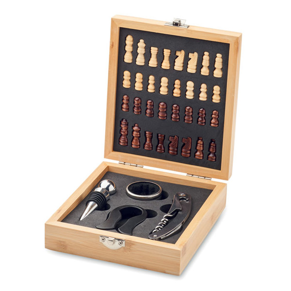 Škatla za vino Chesset iz bambusa, 165x145x45 mm