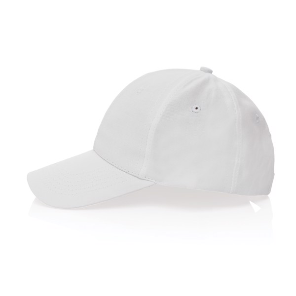 Impact 6 panel 190gr Recycled cotton cap with AWARE™ tracer - White
