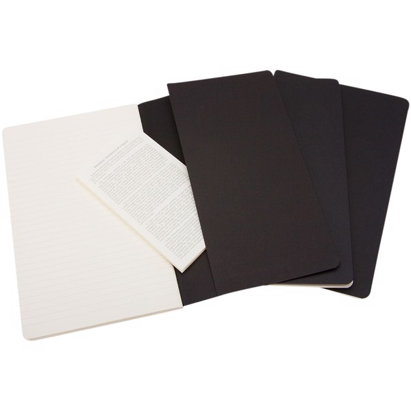 Moleskine Cahier Journal L - ruled - Solid Black