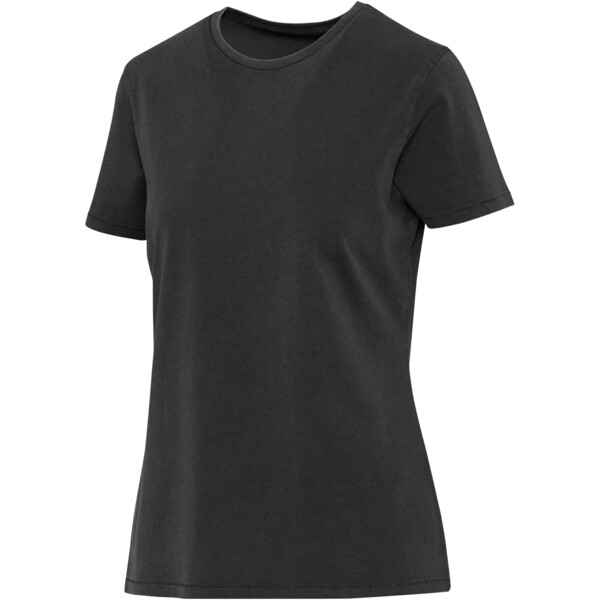 Nanaimo 160 g/m2 gewassen dames T-shirt met korte mouwen - Zwart / XXL
