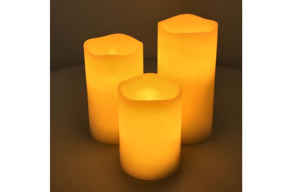 Ensemble de 3 bougies LED Koselys (fonctionnant à piles)