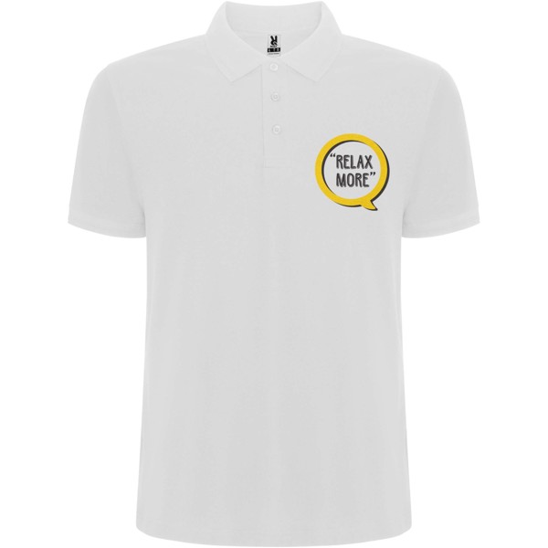 Polo Pegaso Premium à manches courtes pour homme - Blanc / 2XL