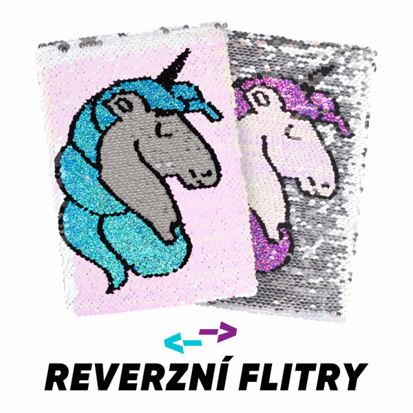 Baagl Notes Flitrový Unicorn