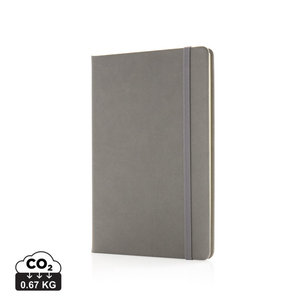 Deluxe hardcover PU A5 notebook - Grey