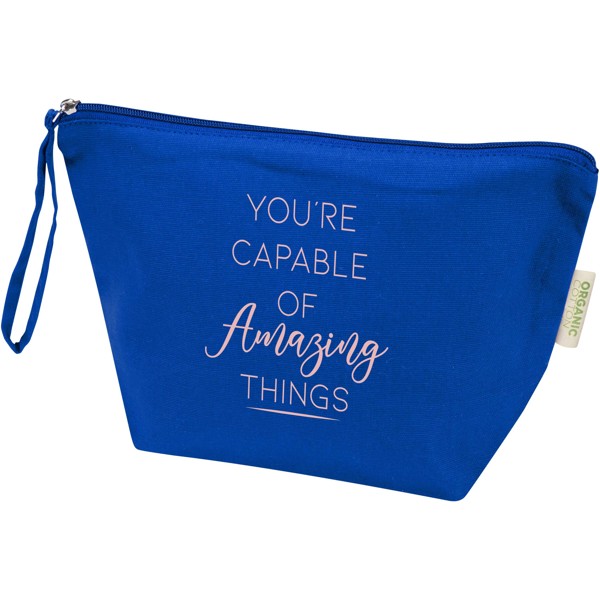 Grande pochette à accessoires Odisha de 3 L bio certifiée OCS 180 g/m² - Bleu royal