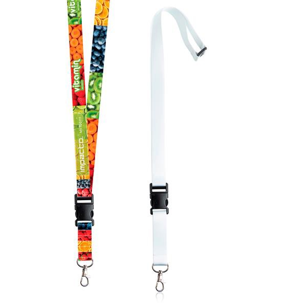 Lanyard Com Mosquetão, Fivela Clic-Clac E Fecho De Segurança