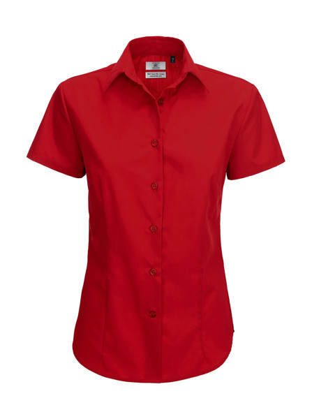 SmartSSL / Women Poplin Shirt - Deep Red / 4XL