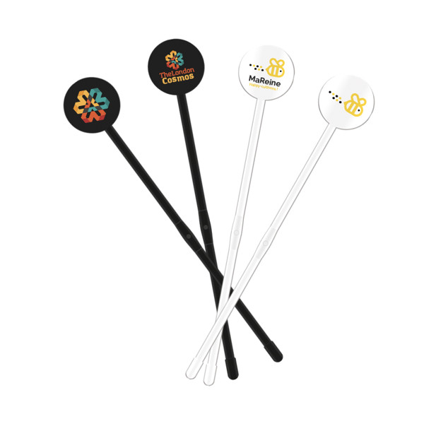 COCKTAIL STIRRER 190mm SPATULA END - Blanc opaque / 