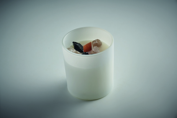 Plant based wax candle 200 gr Kivas - White