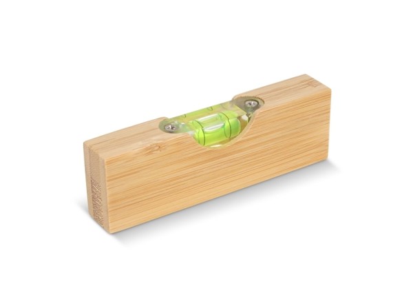 Bottle opener spirit level bamboo