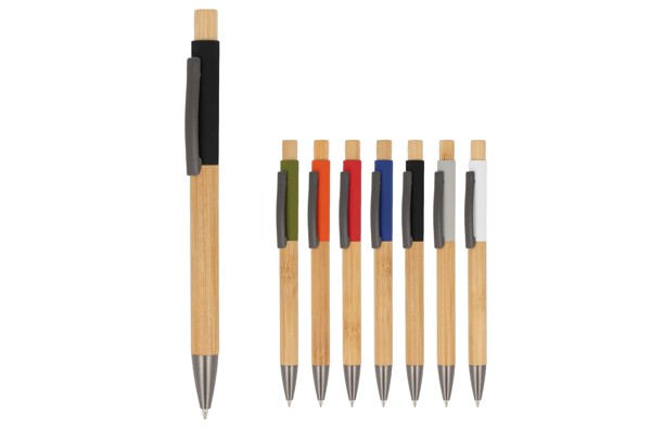 Ball pen Madrid bamboo - White