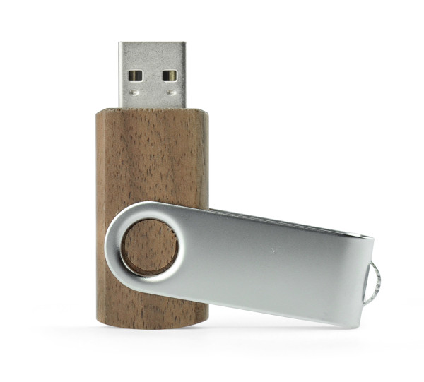 USB flash drive TWISTER WALNUT 8 GB