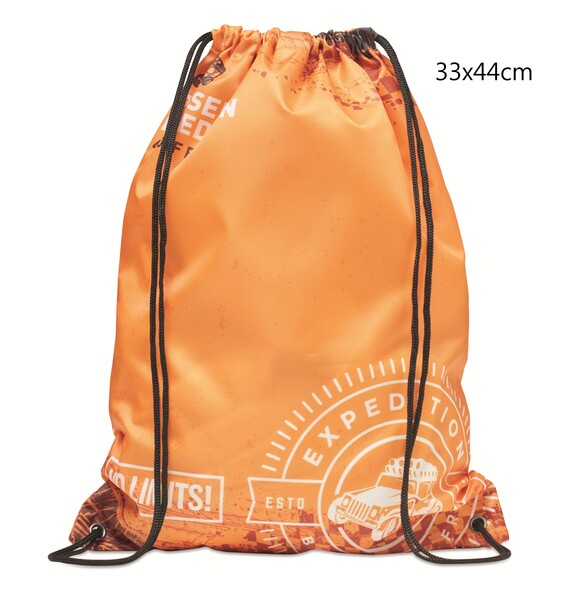 Full colour polyester drawstring bag - 33x44cm