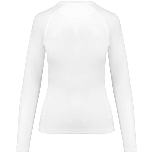 Ladies' Long-Sleeved Sports T-Shirt - White / XL