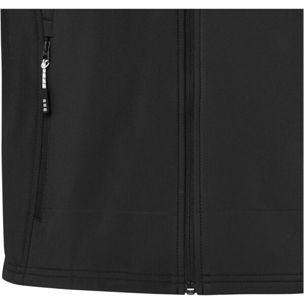 Langley men's GRS recycled softshell jacket - Black / S