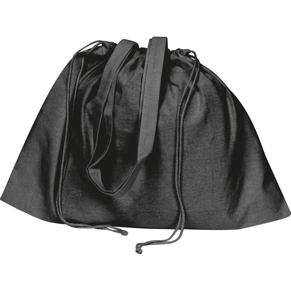 Organic cotton bag with fastener VIOLETA - Black