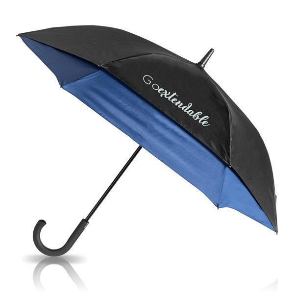 Parapluie Pongé 190T, Extensible Sur Les Côtés - Gris Clair