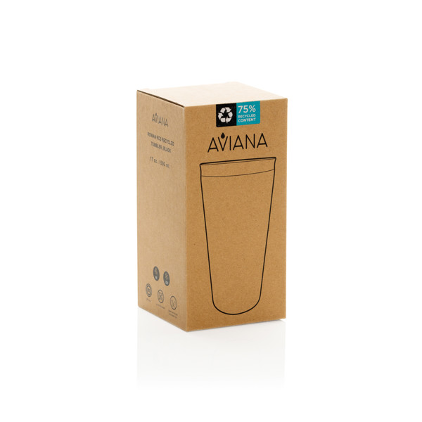 Termohrnček Aviana™ Rowan 500 ml z RCS - Čierna