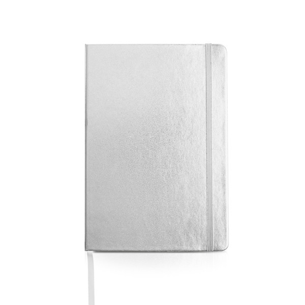 Bloco De Notas A5, Capa Brilhante - Prateado