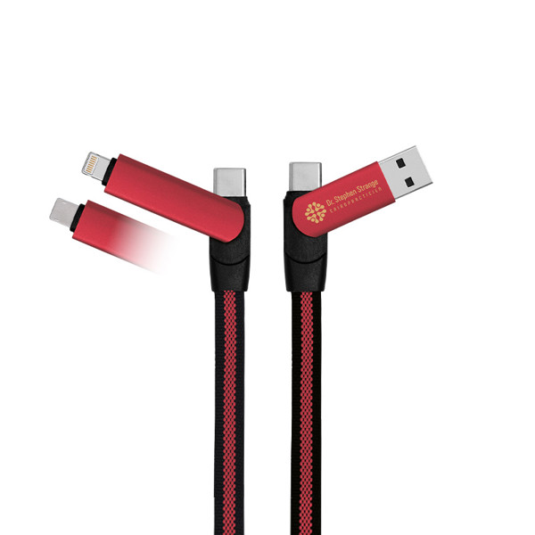 CABLE DE CHARGE RAPIDE ET TRANSFERT  6 EN 1 - Blanc